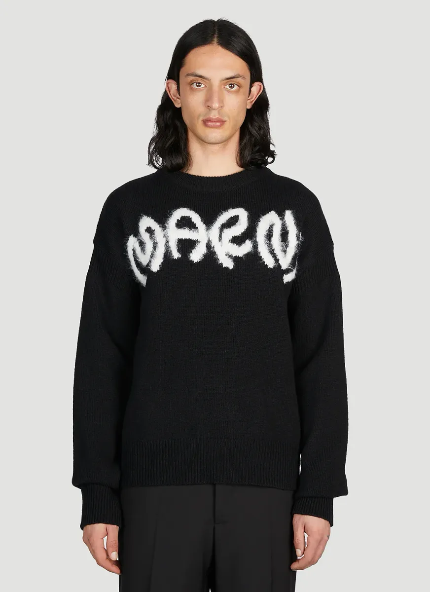 Shetland Wool Logo Sweater
