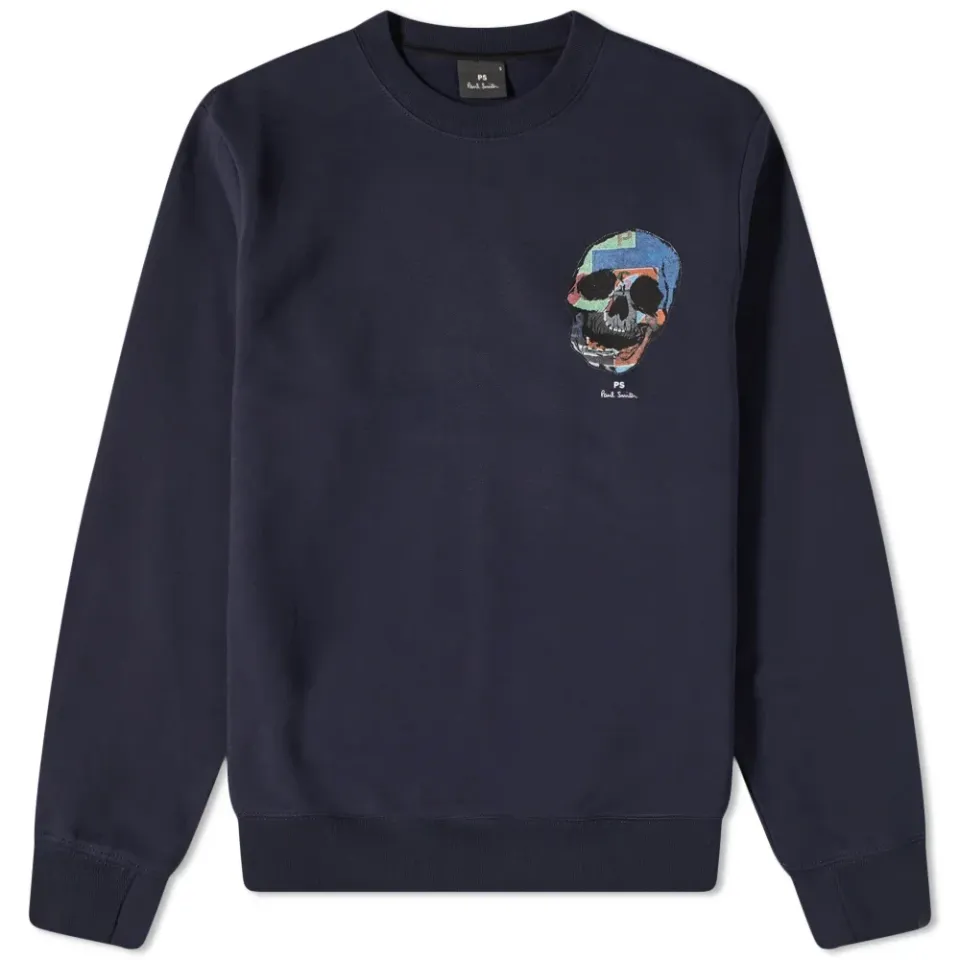 Skull Print Crew Sweat