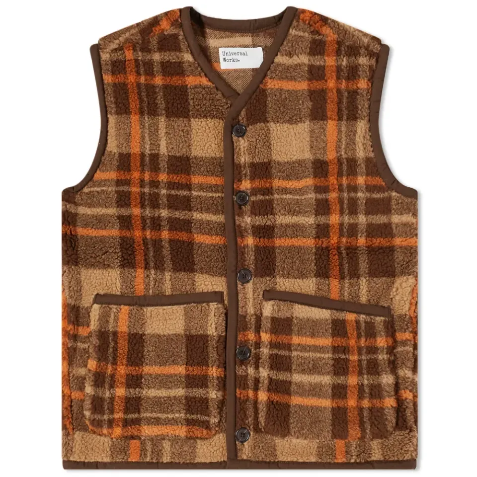 Lancaster Check Mountain Fleece Gilet