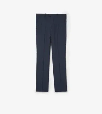 Wool Bond Tailored Trousers in Blue melange