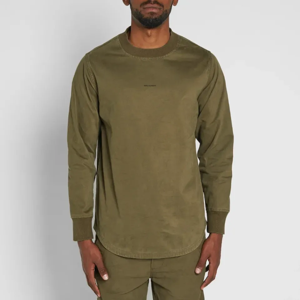 Woven Crew Neck Sweat