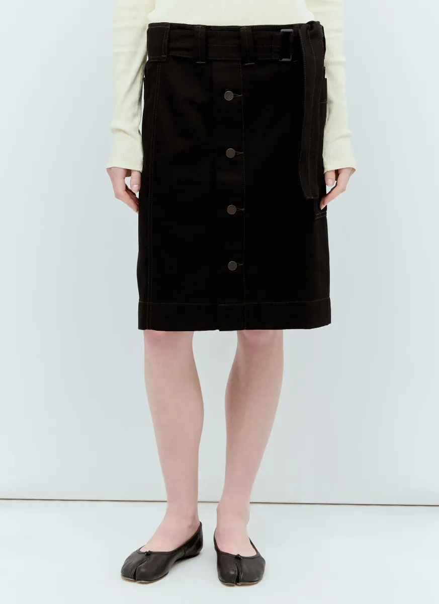 Belted Apron Skirt