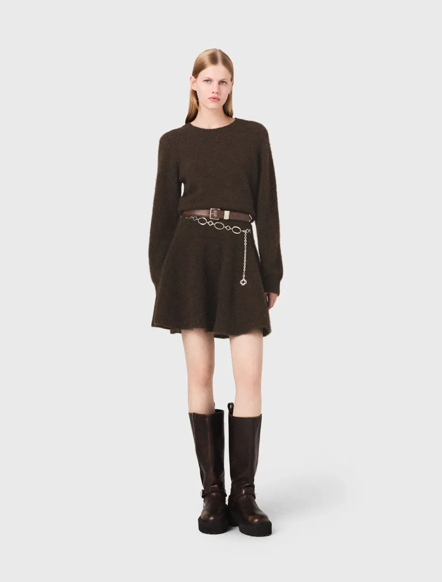 Short yak blend dress