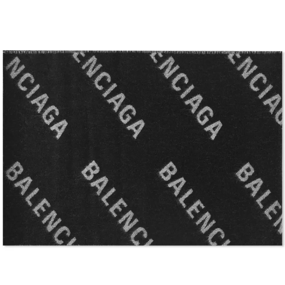 Intarsia Logo Scarf