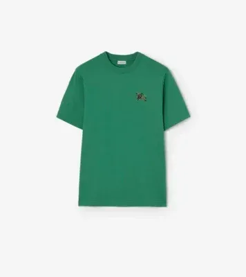 Knight Cotton T-shirt in Jade green