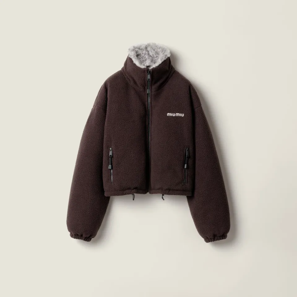Fleece down jacket