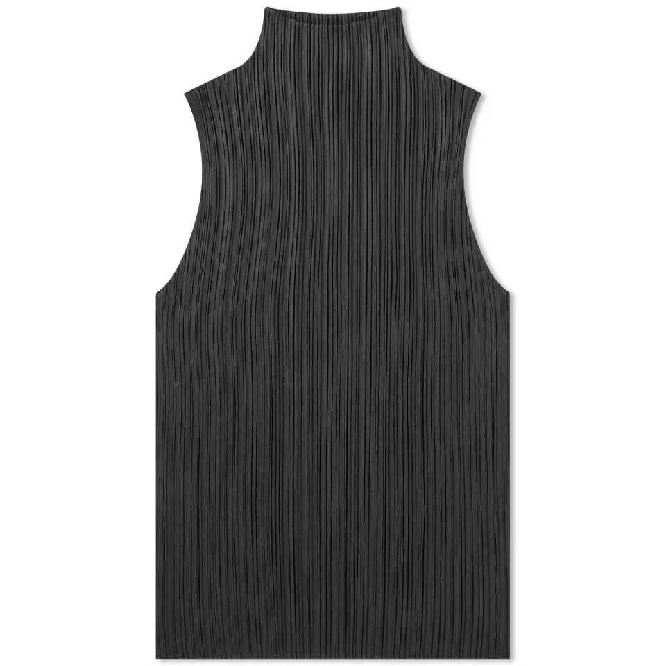 Basics Pleats Roll Neck Vest
