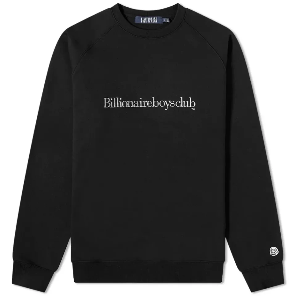 Embroidered Serif Logo Crewneck