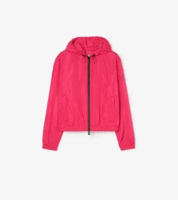 Nylon Nelson Hooded Jacket in Jam red