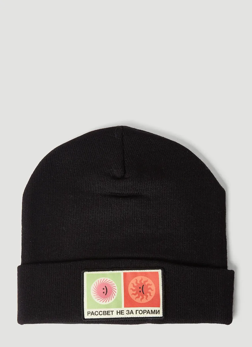 Logo Patch Beanie Hat