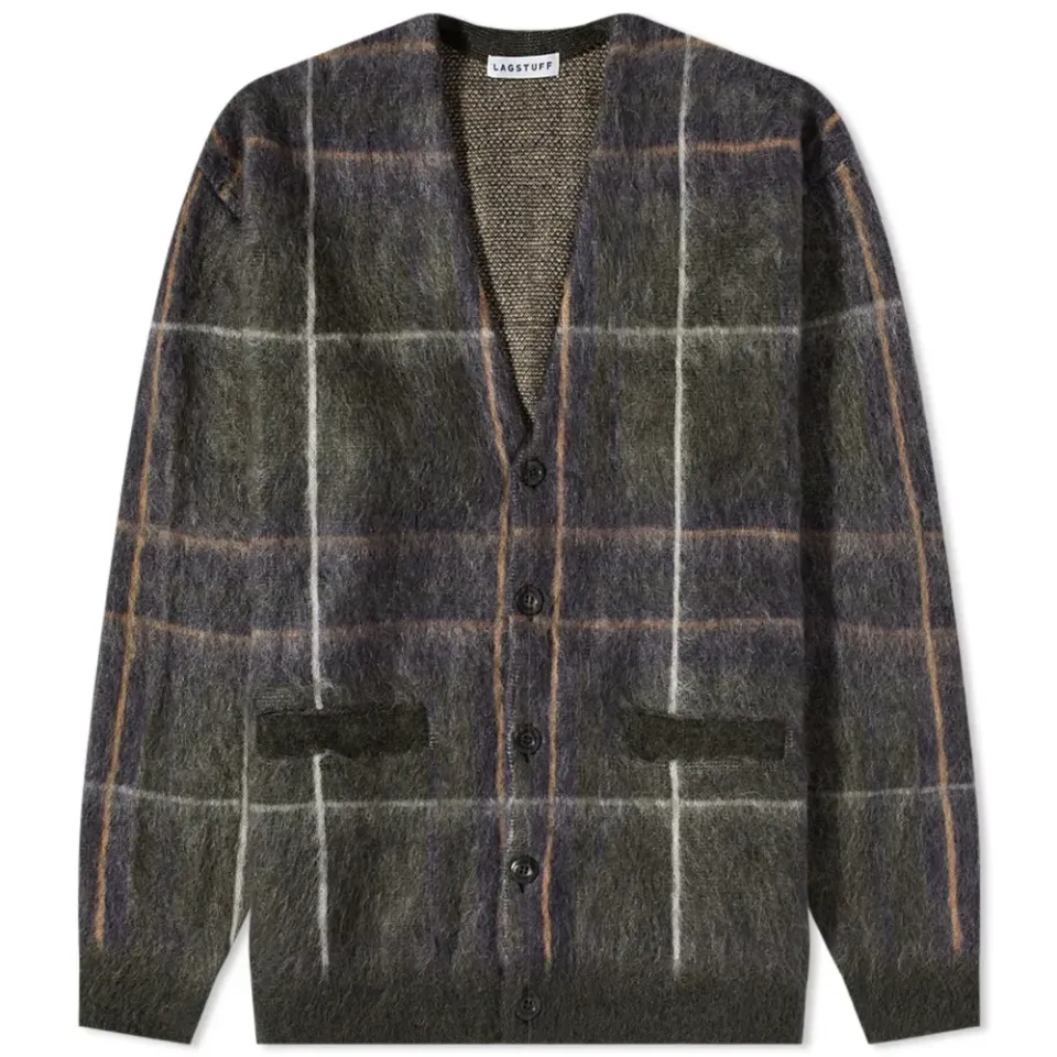 Mohair Check Cardigan