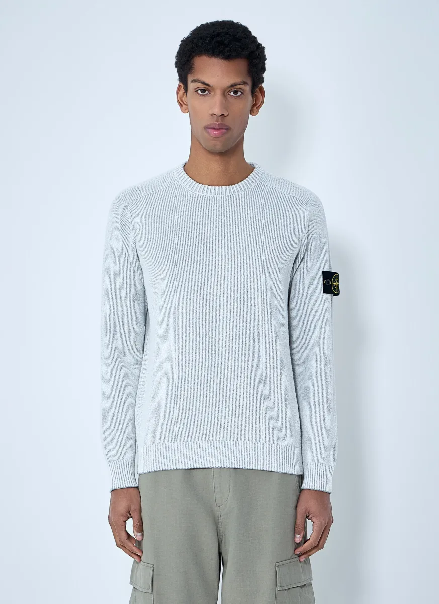 Ribbed Knit Crewneck Sweater