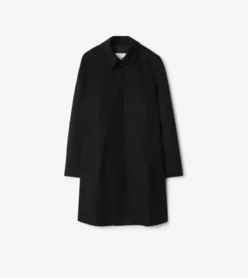 Mid-length Cashmere Car Coat in Black