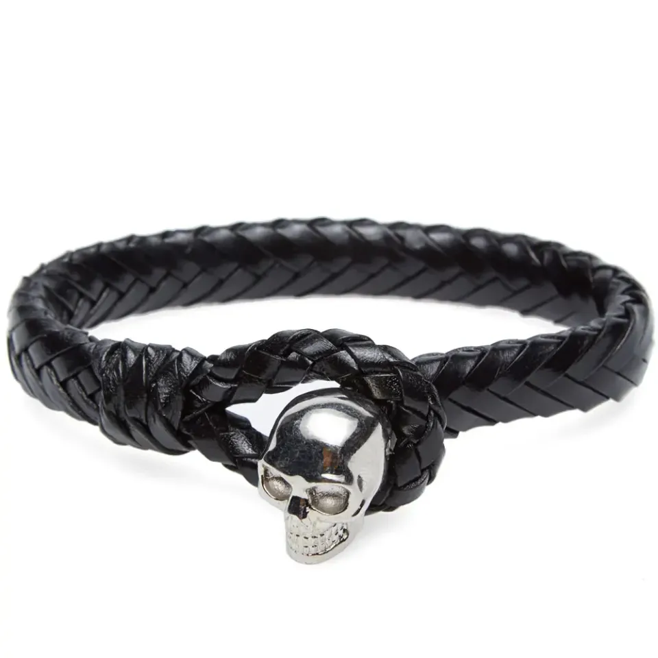 Single Braided Skull Bracelet