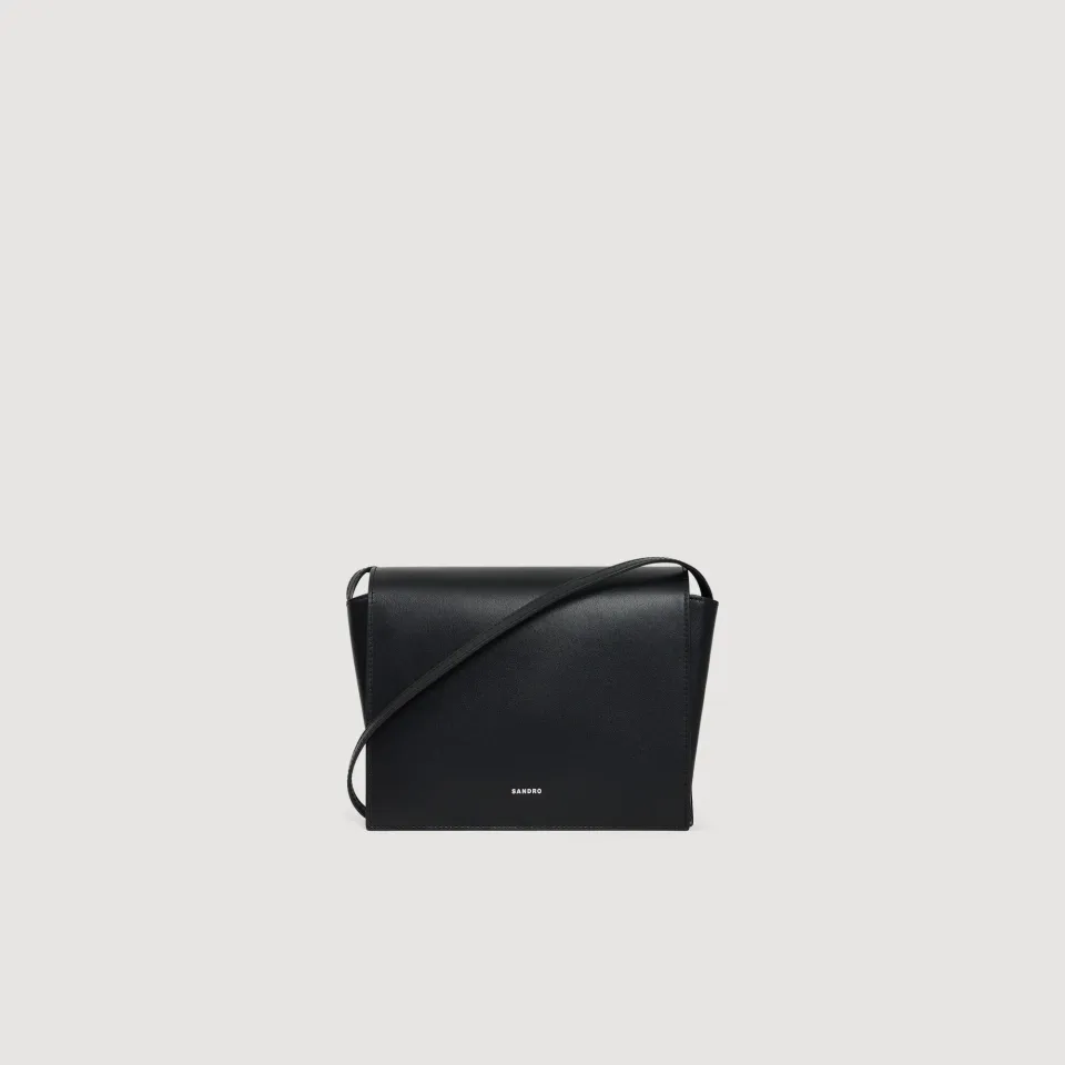 Small leather bag with logo