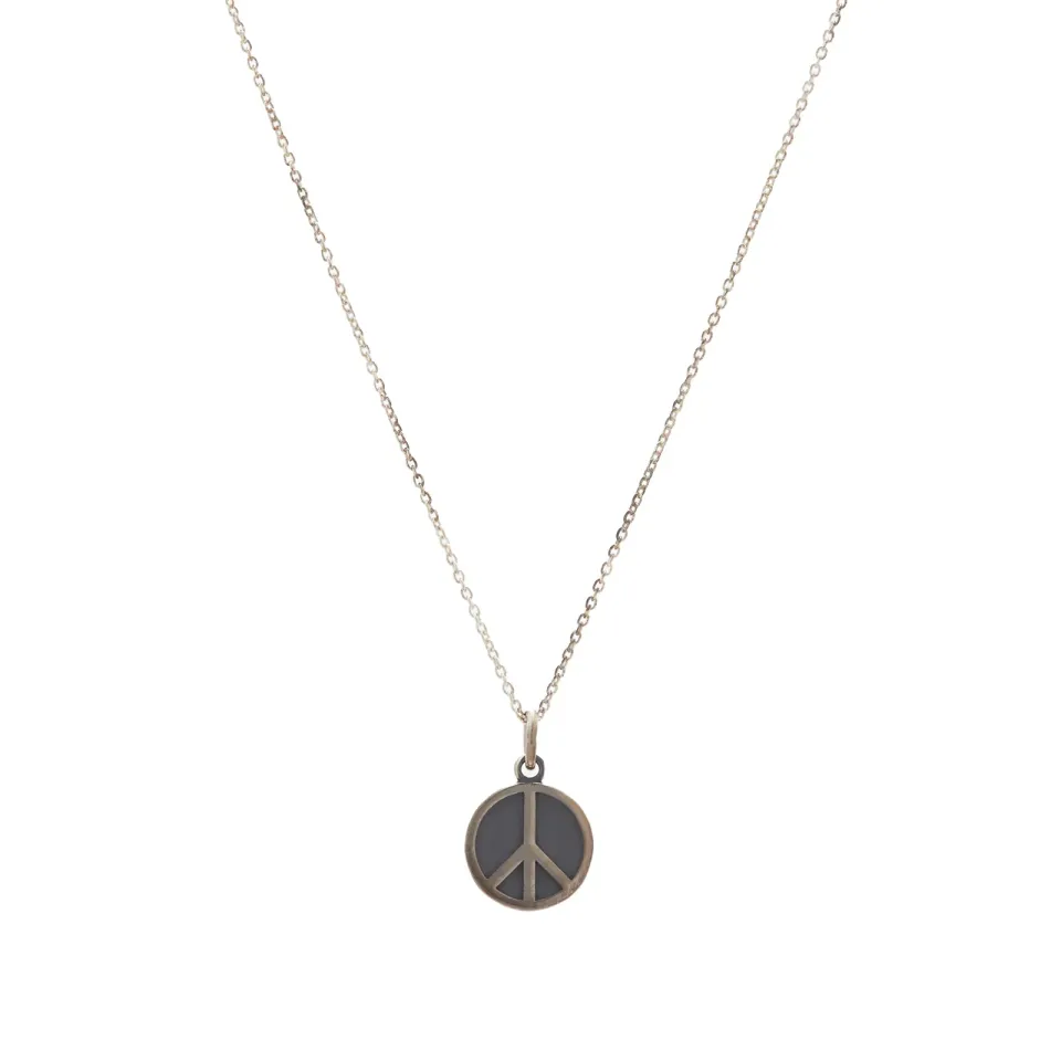 Peace Silver Pendant Necklace