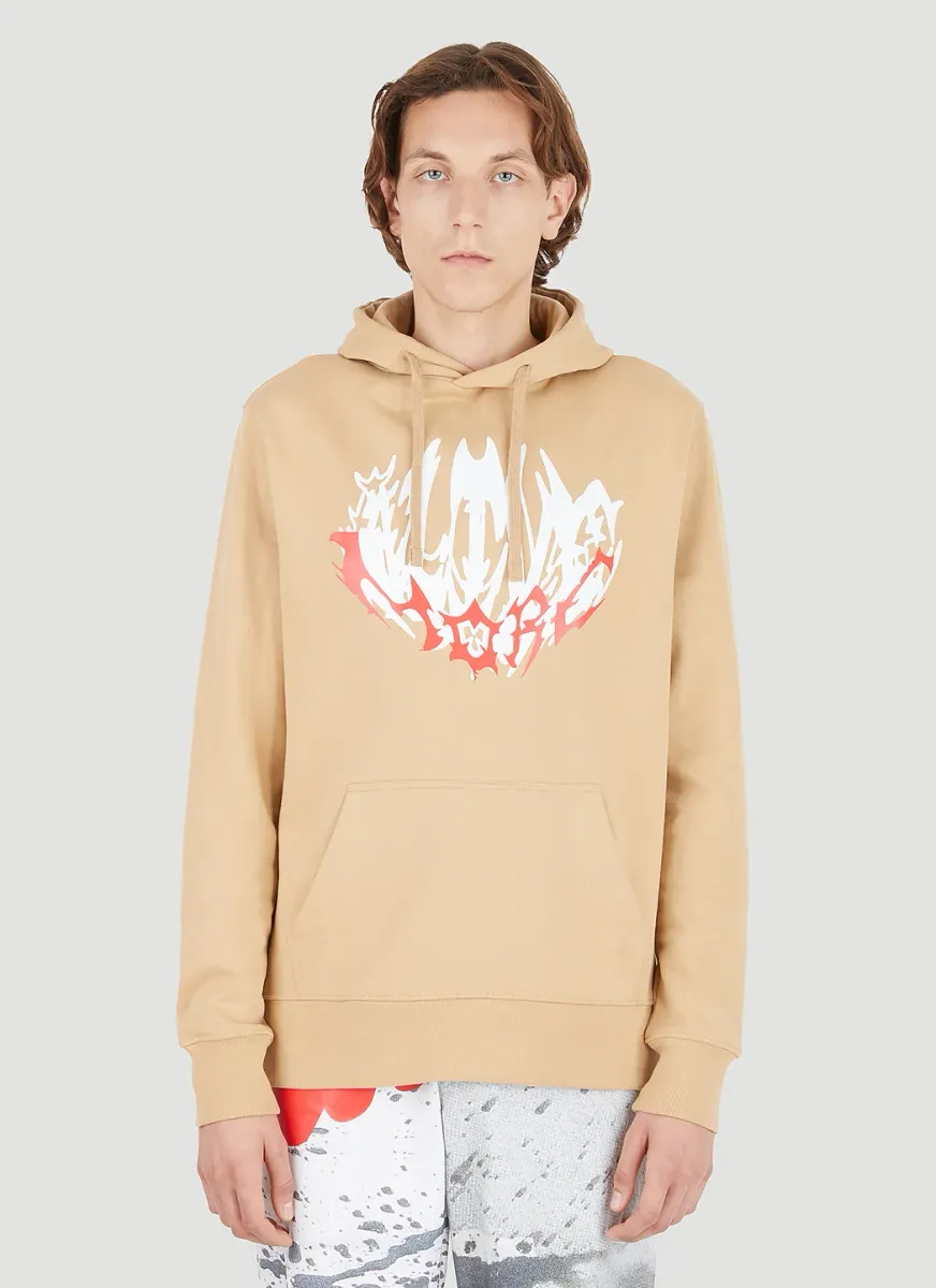 Vinyl Print Hooded Sweatshirt