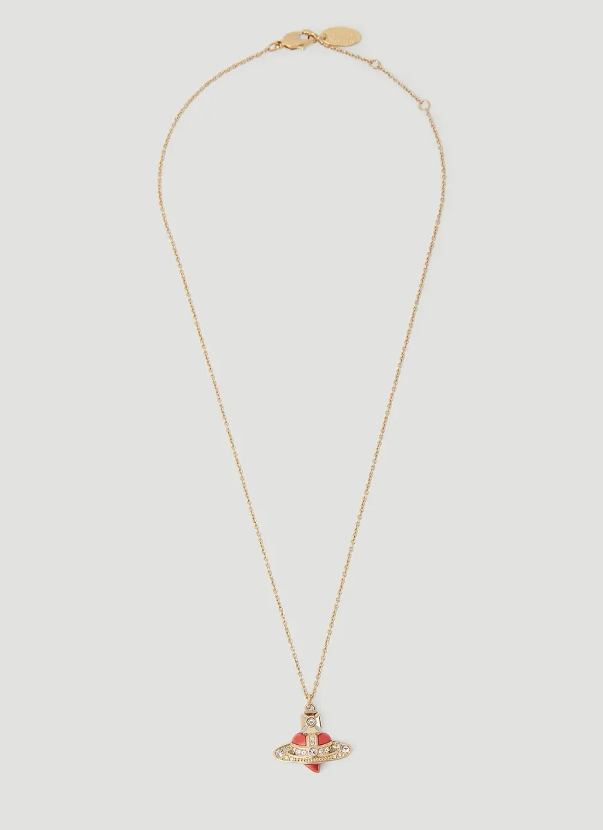 New Diamante Heart Necklace