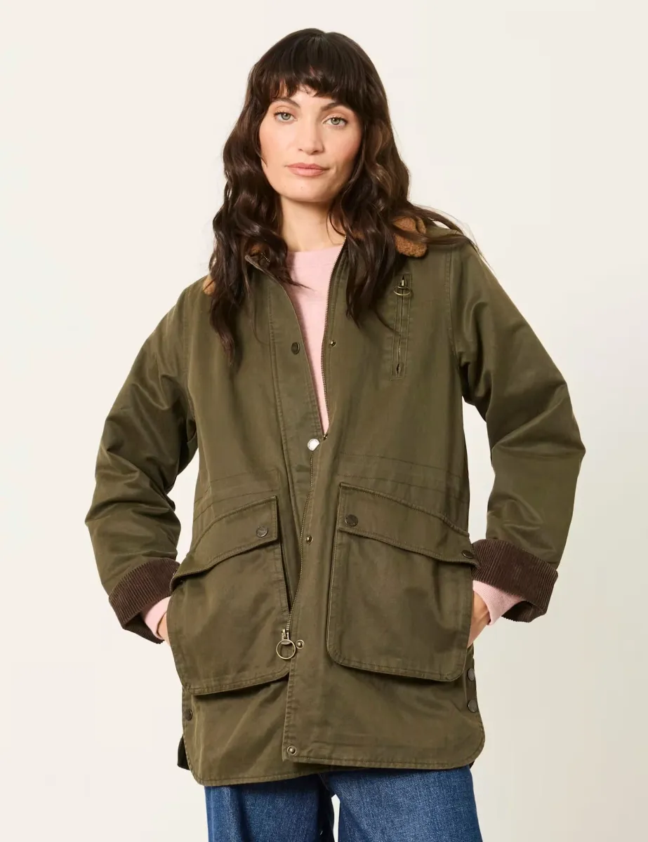 Cotton Rich Utility Jacket Olive