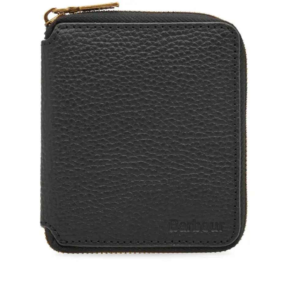 Grain Leather Zip Wallet