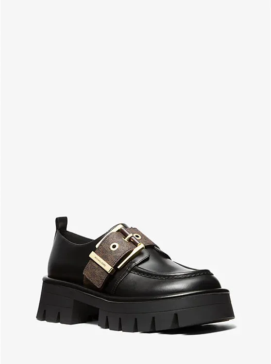 Colby Signature Logo Trim and Leather Loafer