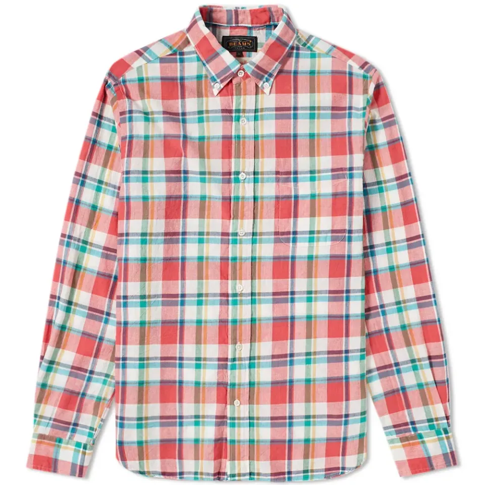 Button Down Indian Madras Check Shirt