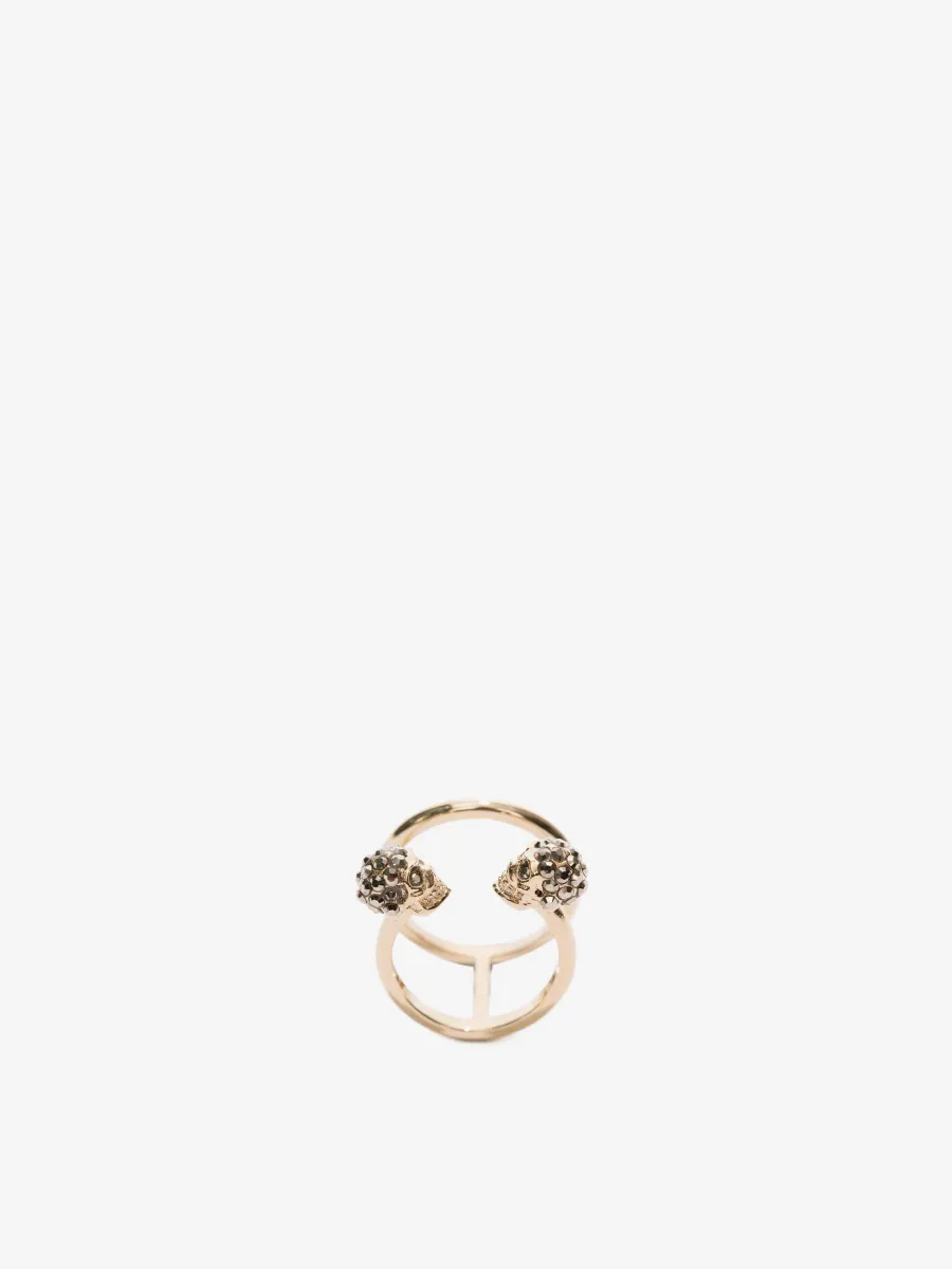 Twin skull double ring