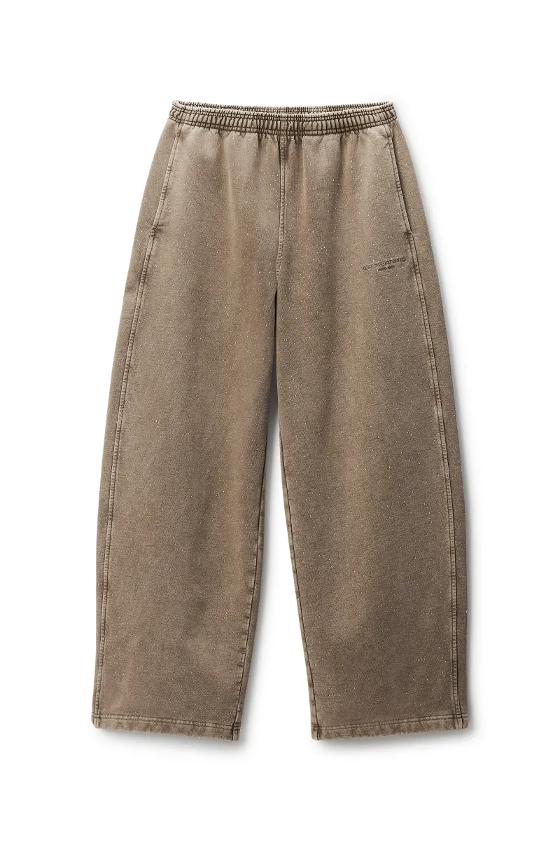 CRYSTAL HOTFIX MID-RISE OVERSIZED SWEATPANT