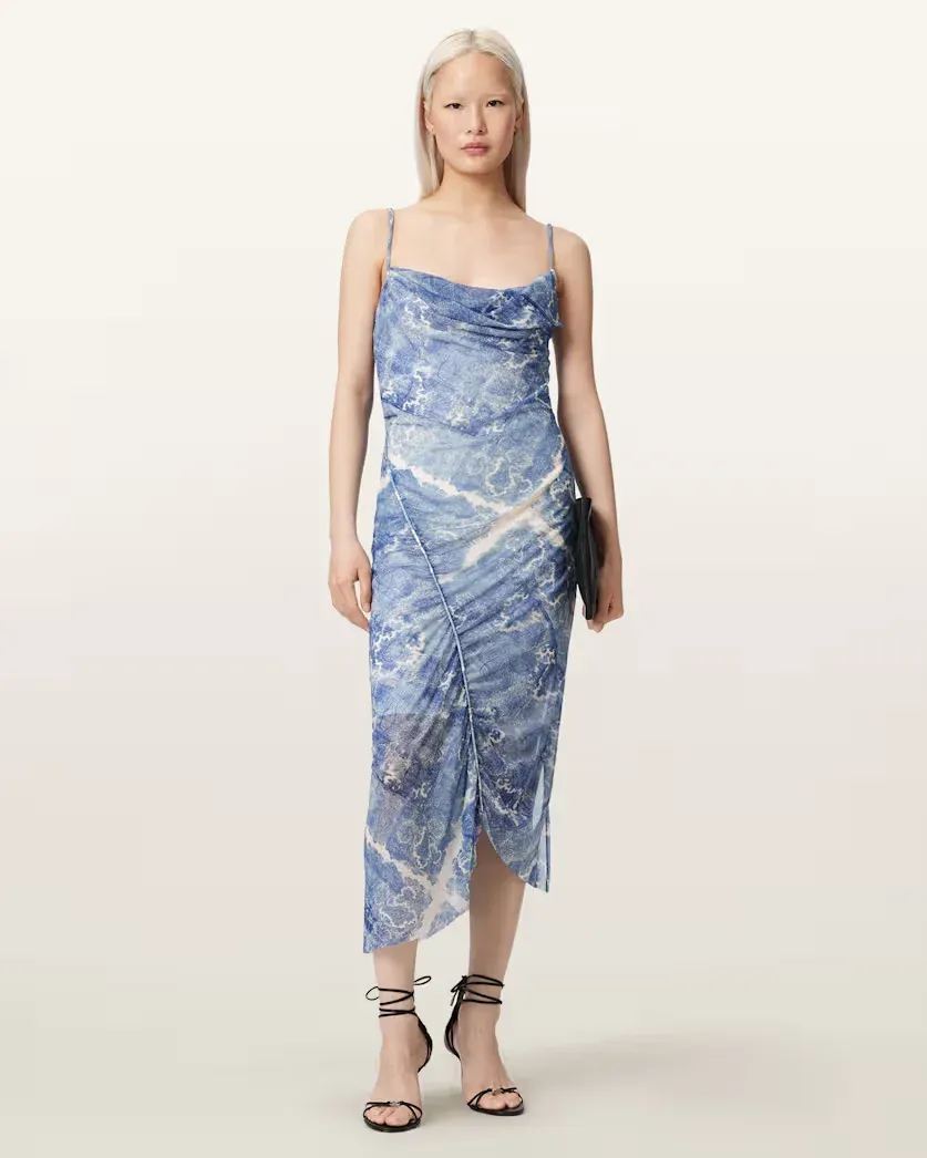 Ulla Bodycon Patterned Midi Dress