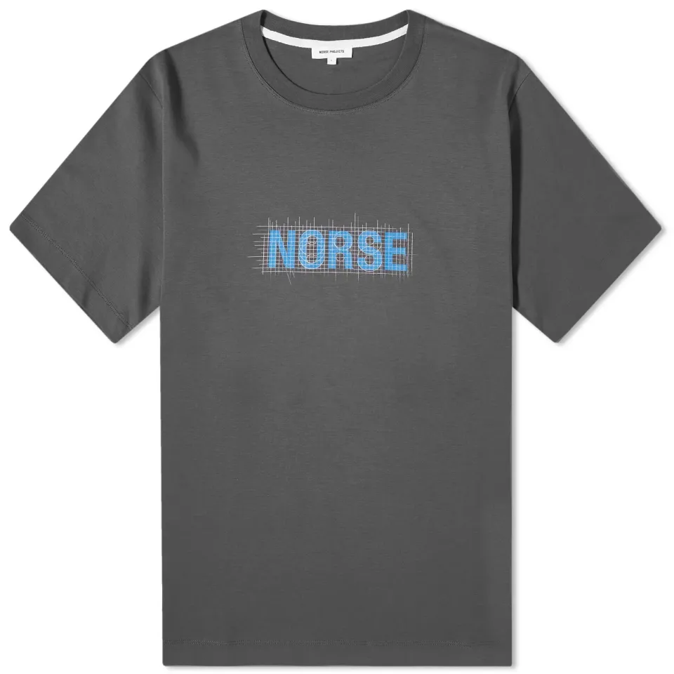 Jakob Organic Interlock Grid Print T-Shirt