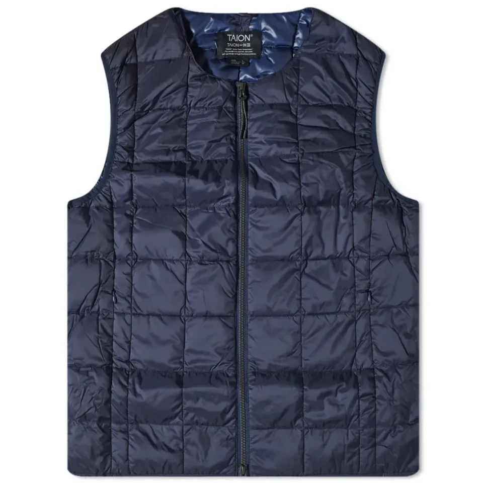 Crew Neck Zip Down Vest