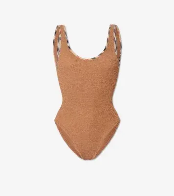 Faye Swimsuit in Metallic cocoa - Women, Nylon