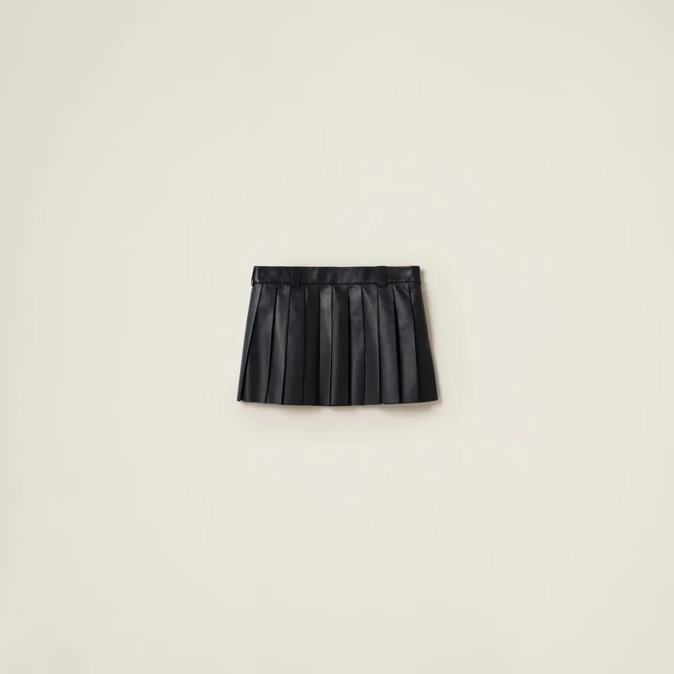 Nappa leather skirt