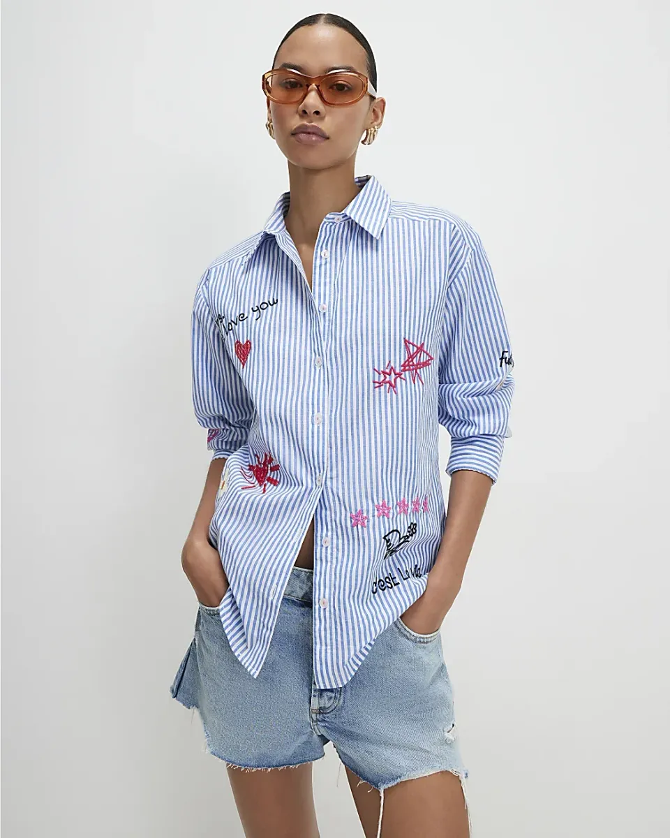 Cotton Striped Sketch Boutique Shirt