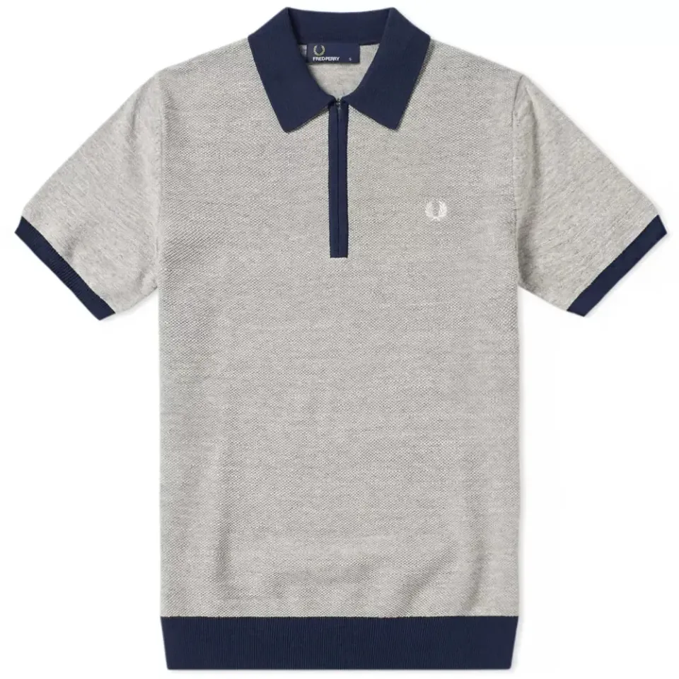 Fred Perry Colour Block Knitted Polo