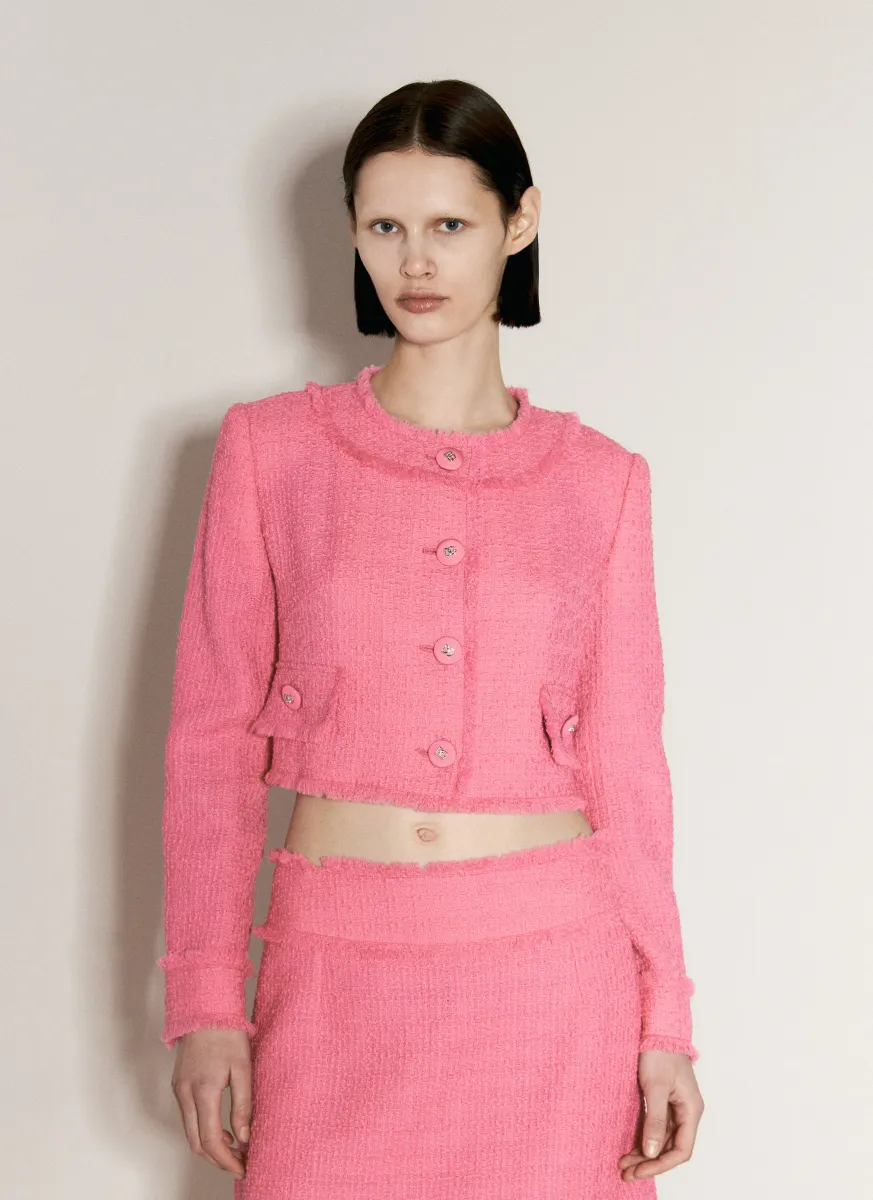 Crop Raschel Tweed Jacket