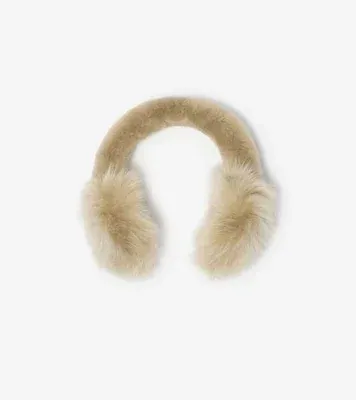 Shearling Earmuffs in Linden brown