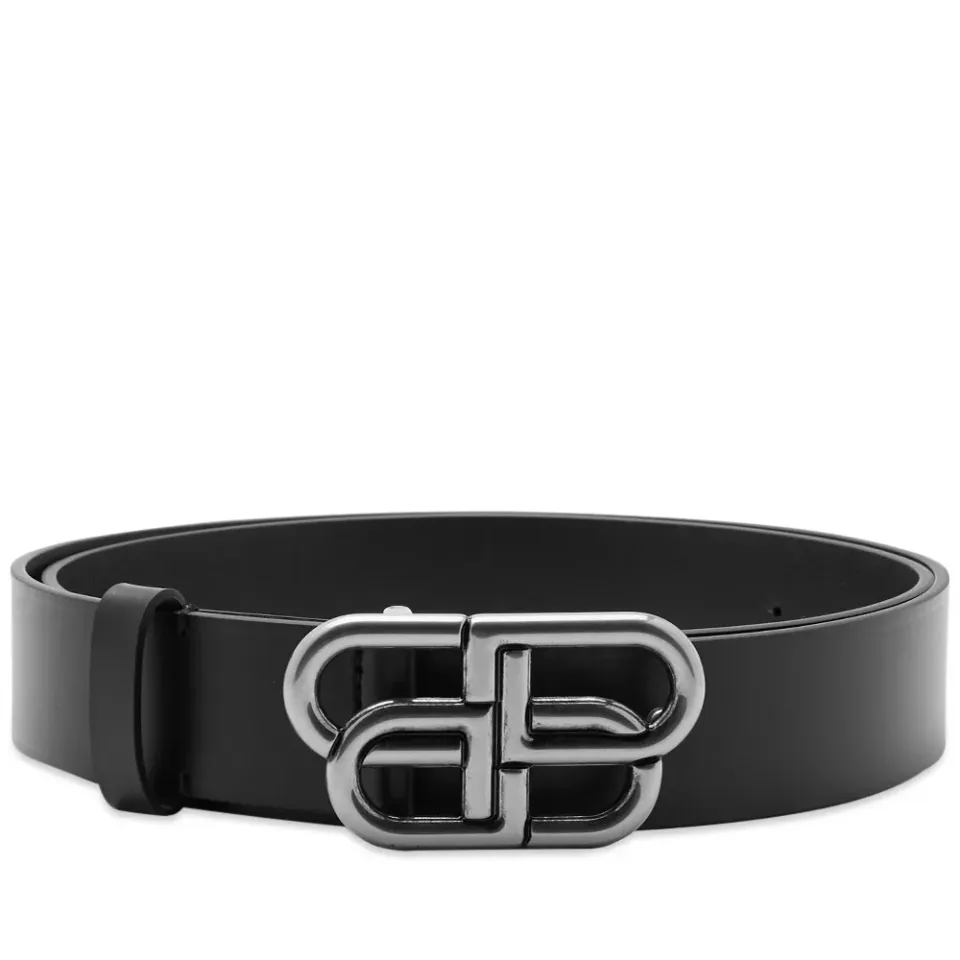 BB Buckle Leather Belt