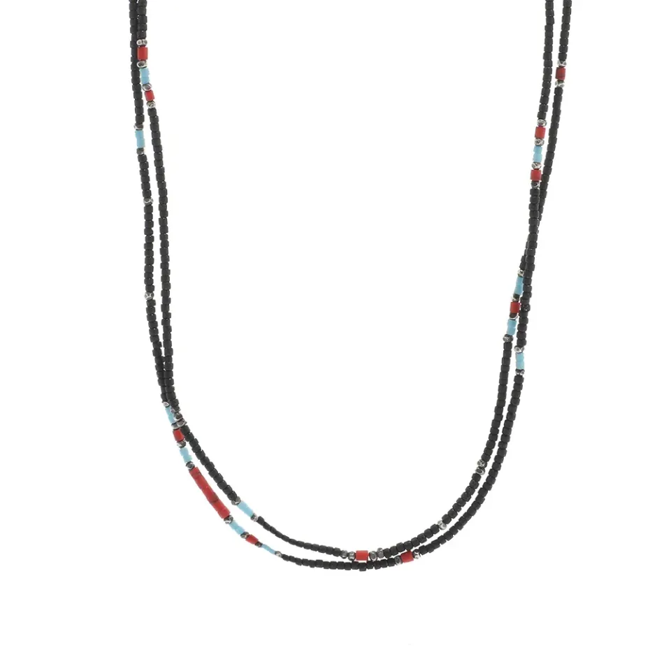 30" Stacked Mini Bead Necklace