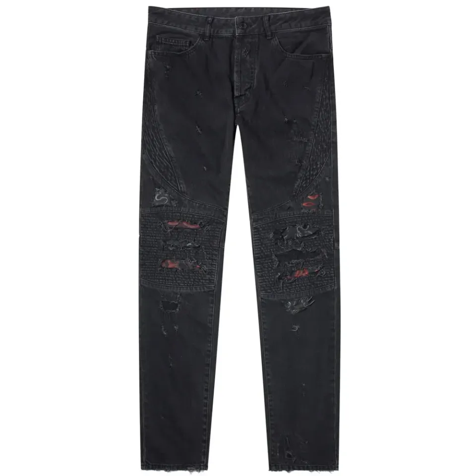 Black Snake Biker Jean