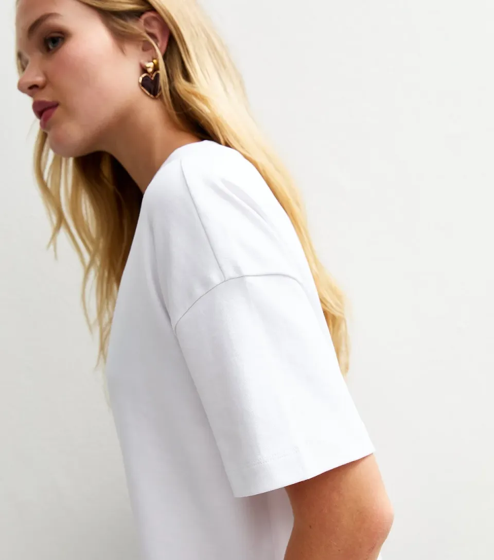 Women's Premium White Heavyweight Cotton Boxy Fit T-Shirt