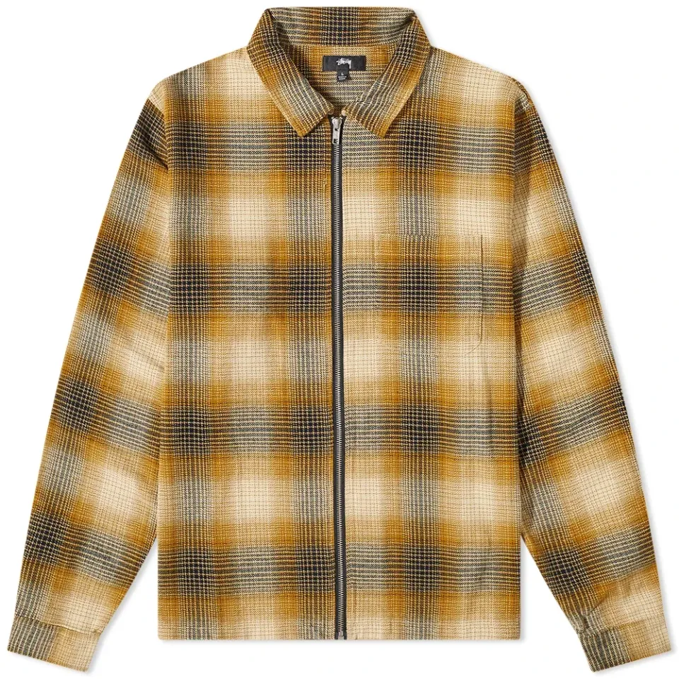 Jack Shadow Plaid Zip Shirt