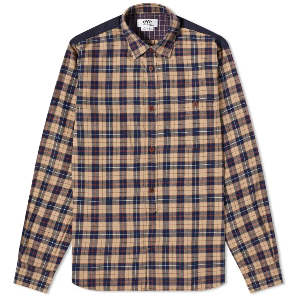 x eYe Check Panel Shirt