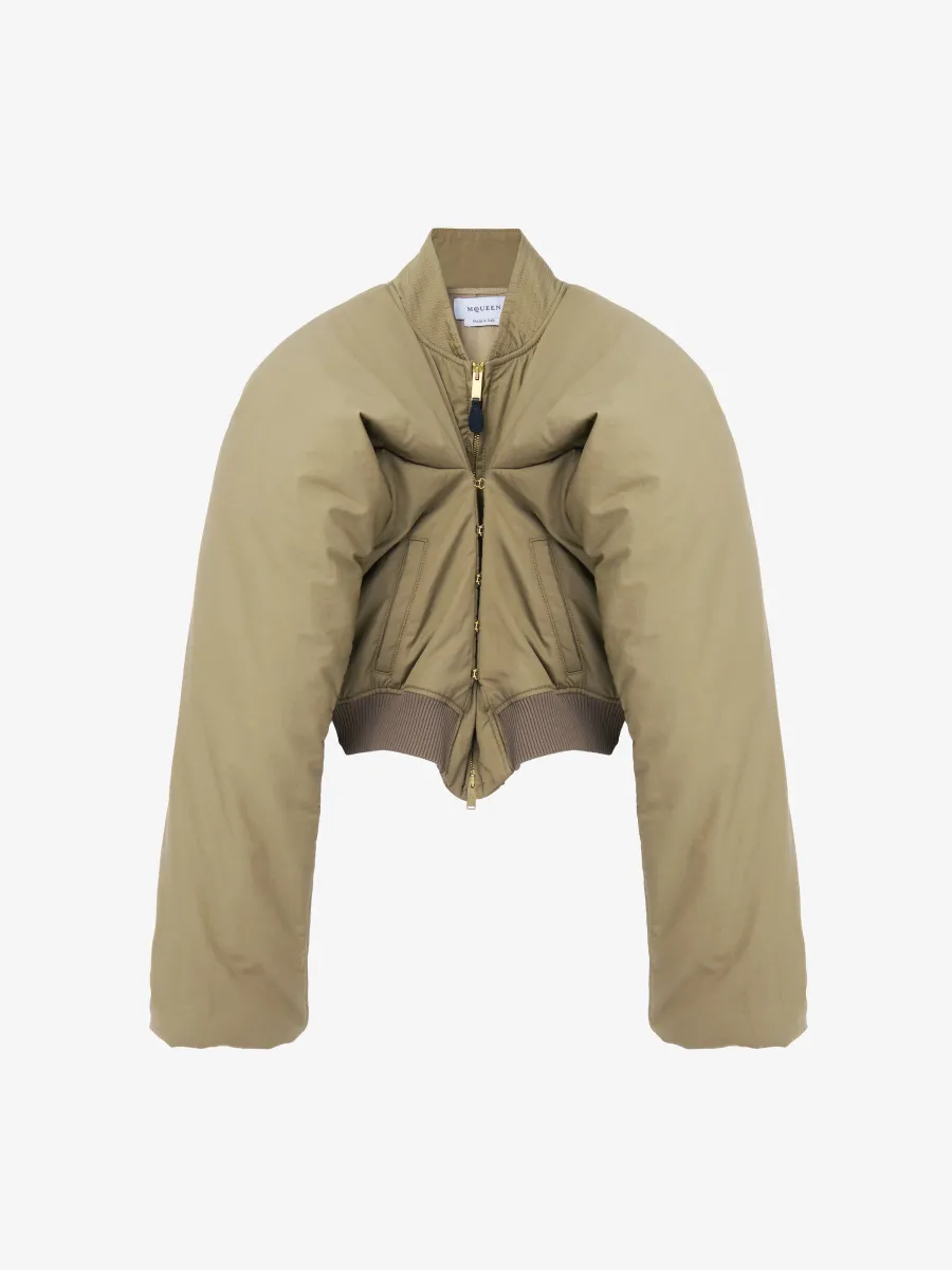 Cropped Bomber Jacket