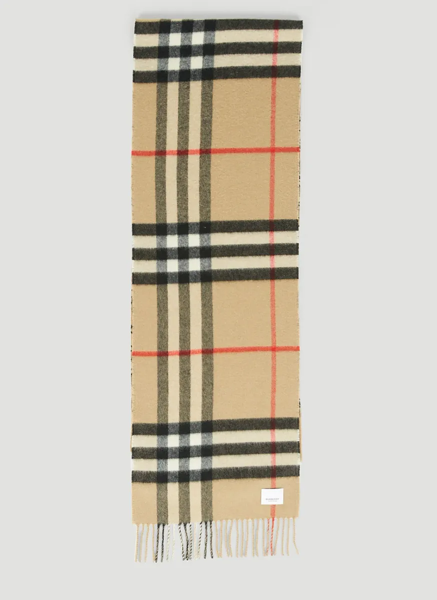 Check Cashmere Scarf