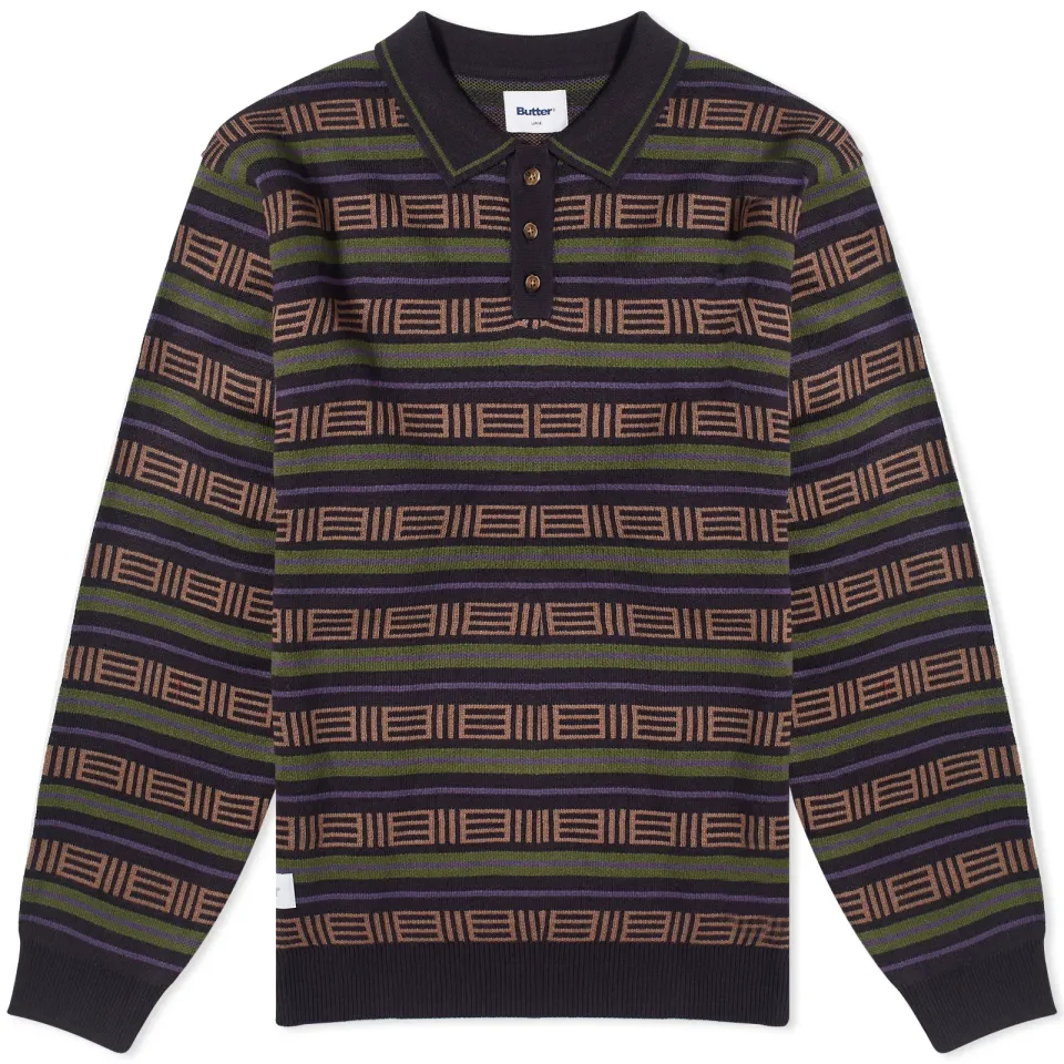 Long Sleeve Knit Polo