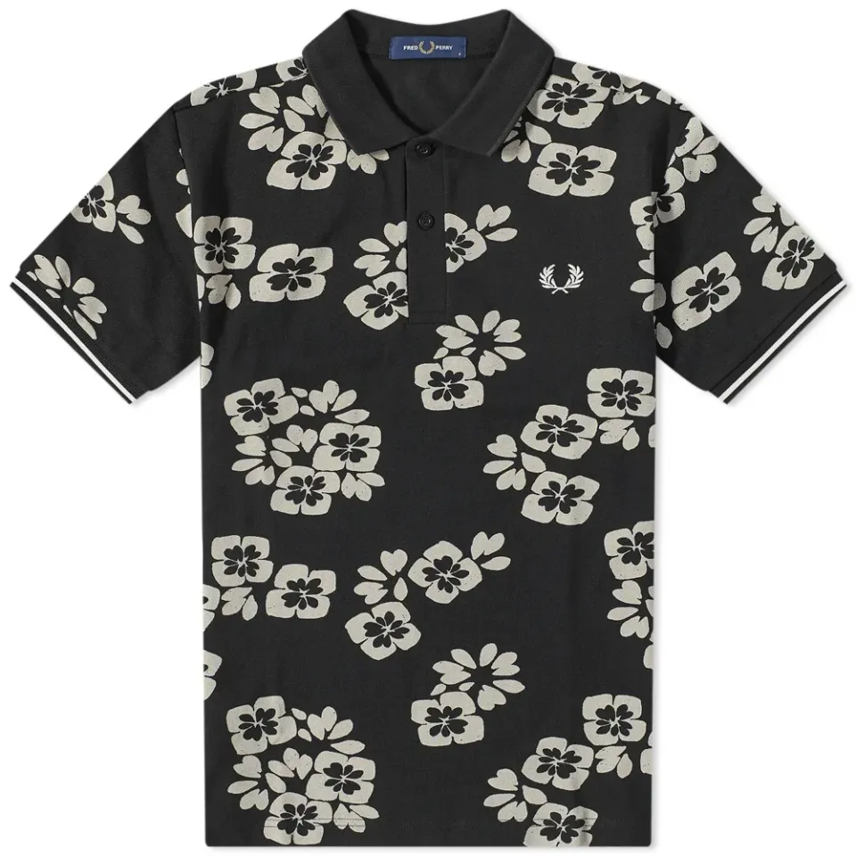 Floral Print Polo Shirt