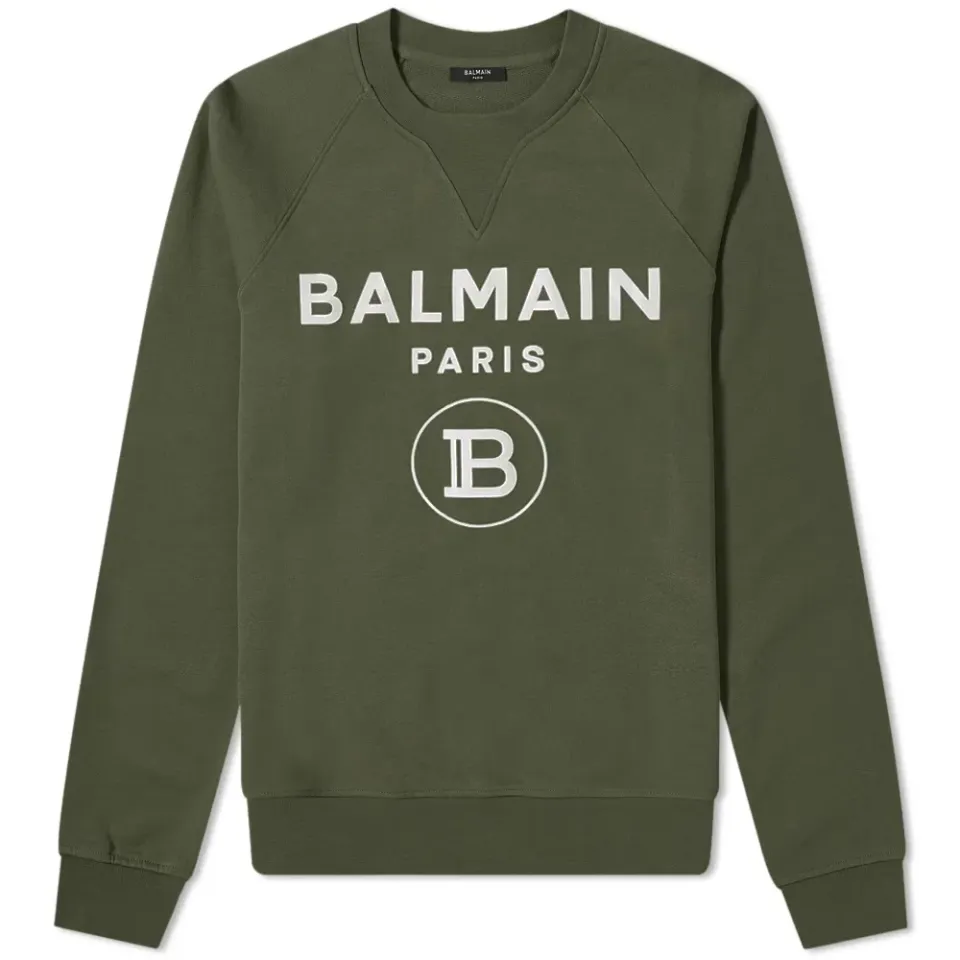 Flocked Paris Logo Crew Sweat