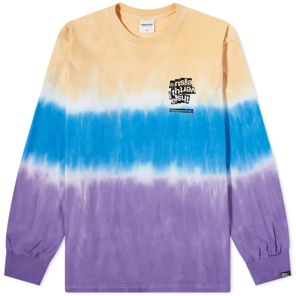 Long Sleeve Tie Dye Stripe T-Shirt