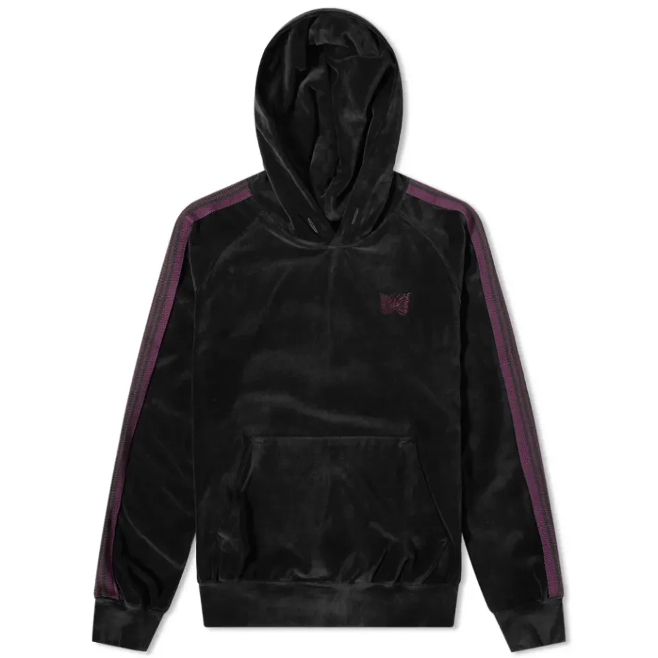 Velour Hooded Track Jacket